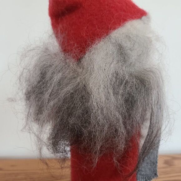 Handmade Sweden Larssons Tra Wood Felt Christmas Mrs. Claus Gnome Elf Figurine - Picture 10 of 15